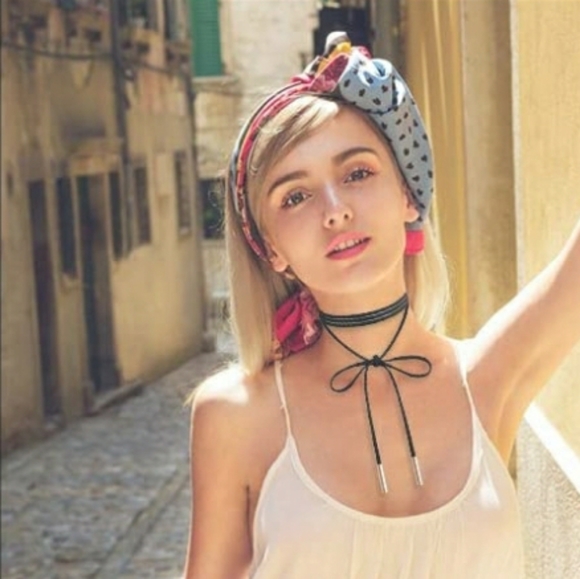 ❤3 for $15❤ bolo necktie black choker necklace - Picture 2 of 6